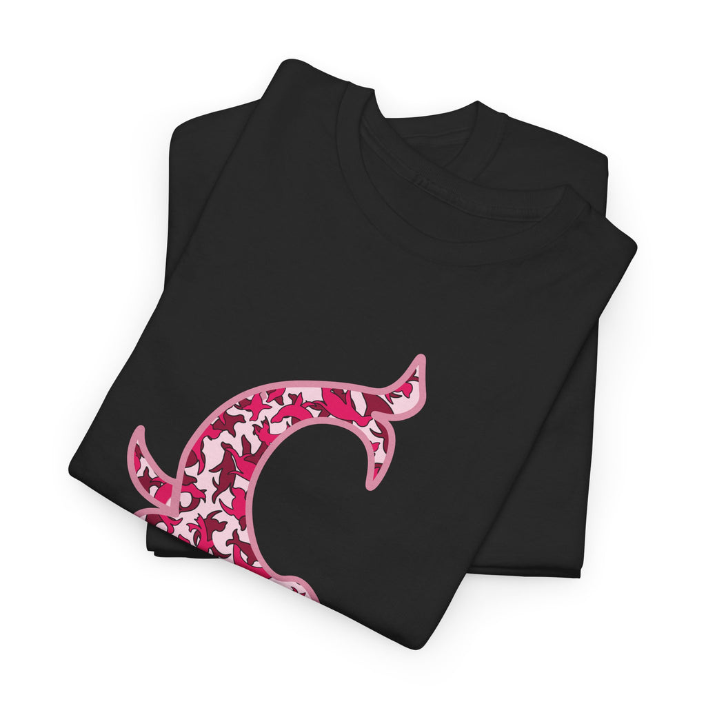 Pink Camo Sea Lion T Shirt in Black