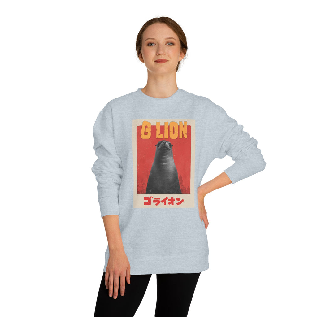 G Lion Vintage Crewneck Sweatshirt — Retro Godzilla Graphic