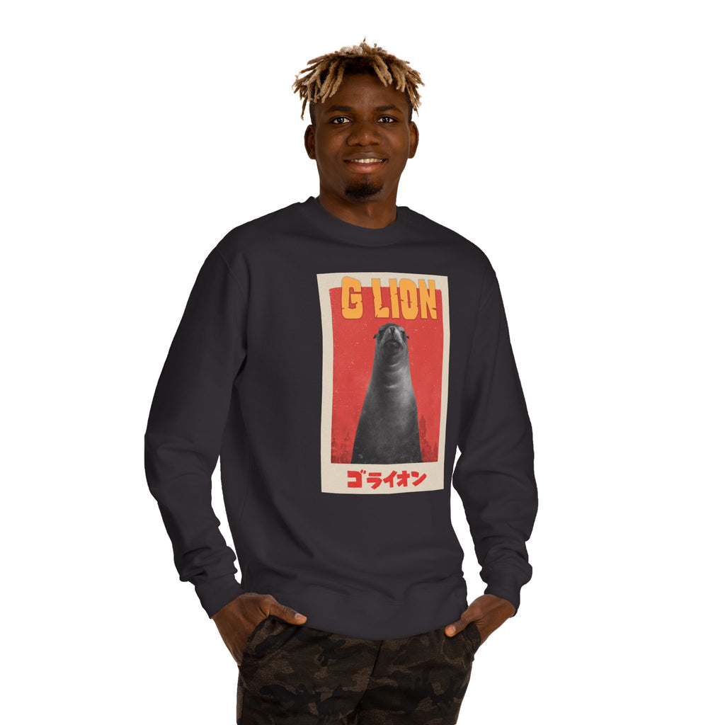 G Lion Vintage Crewneck Sweatshirt — Retro Godzilla Graphic