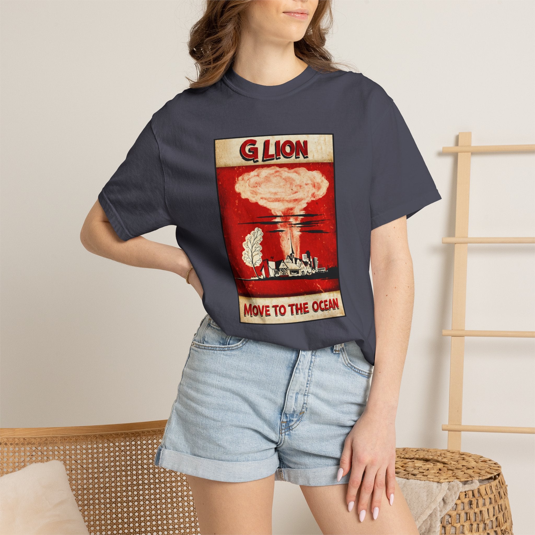 Move to the Ocean T-Shirt — G. Lion Vintage Nuclear Poster Tee