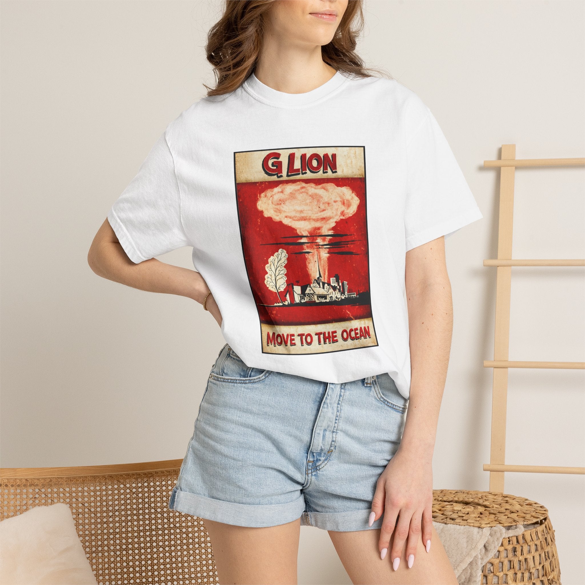 Move to the Ocean T-Shirt — G. Lion Vintage Nuclear Poster Tee