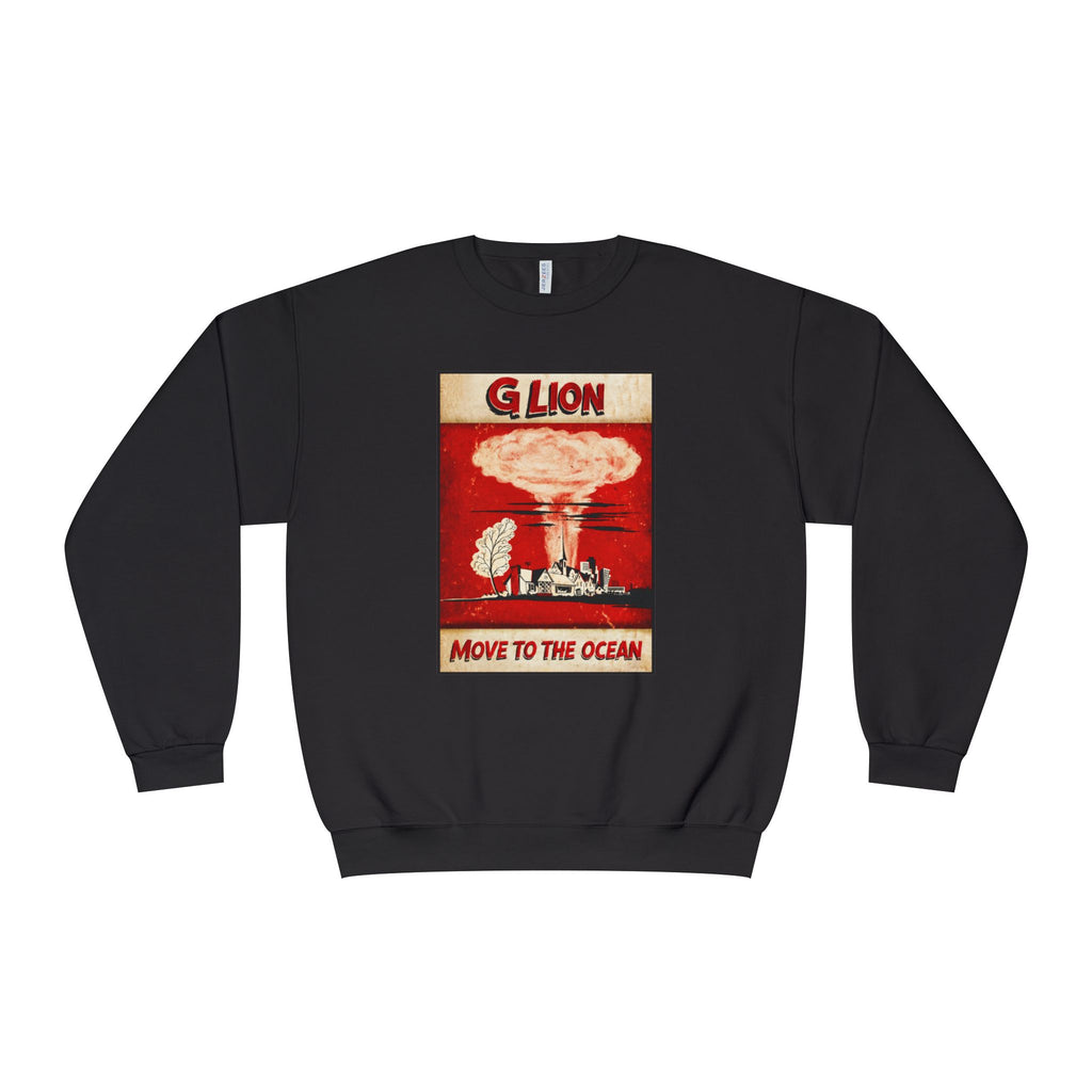 Retro 'G Lion Move to the Ocean' Crewneck Sweatshirt