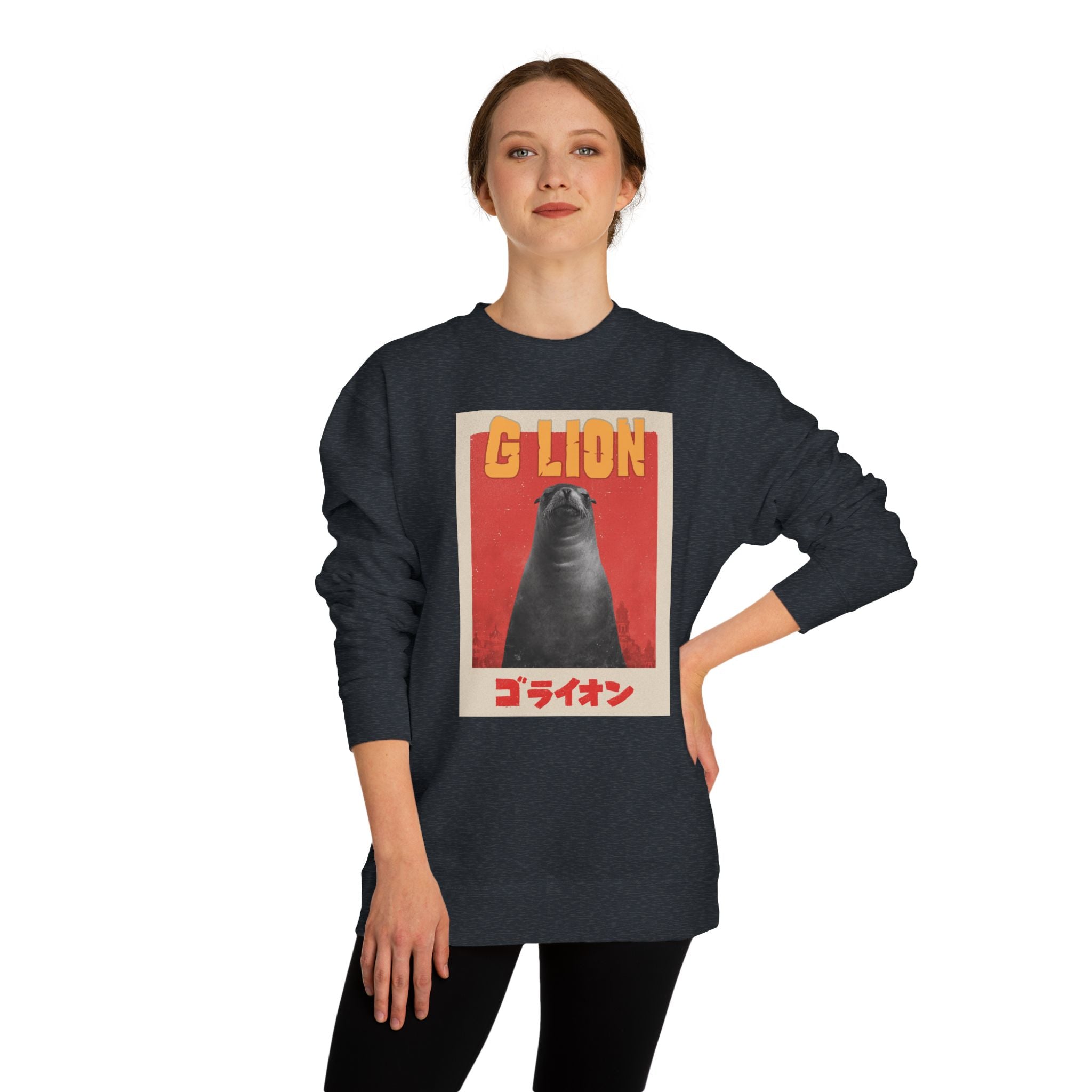G Lion Vintage Crewneck Sweatshirt — Retro Godzilla Graphic