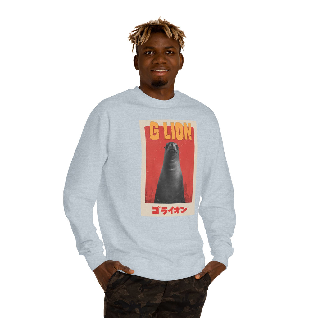 G Lion Vintage Crewneck Sweatshirt — Retro Godzilla Graphic