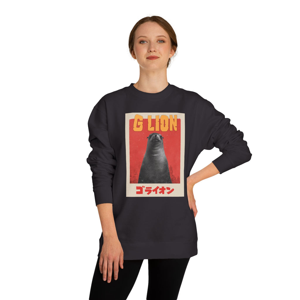 G Lion Vintage Crewneck Sweatshirt — Retro Godzilla Graphic