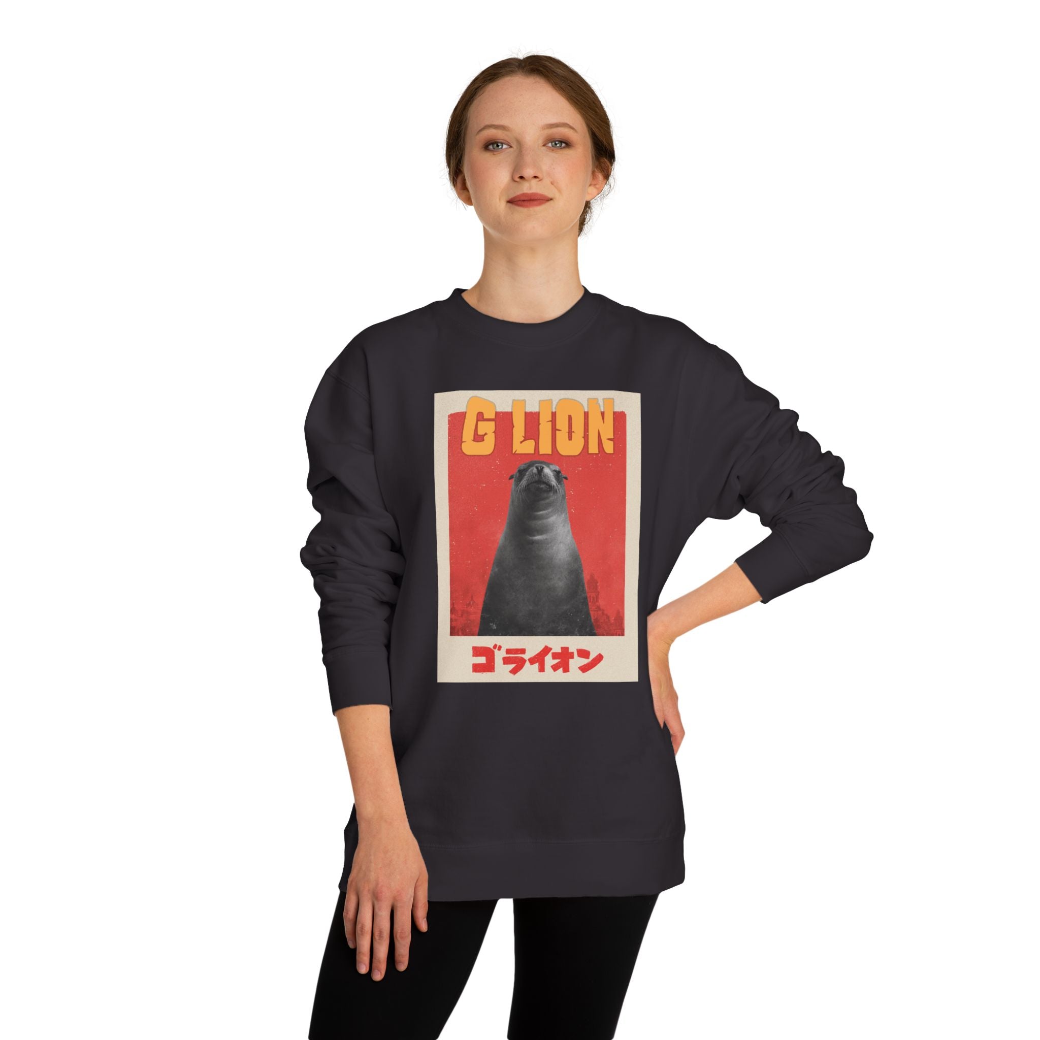 G Lion Vintage Crewneck Sweatshirt — Retro Godzilla Graphic