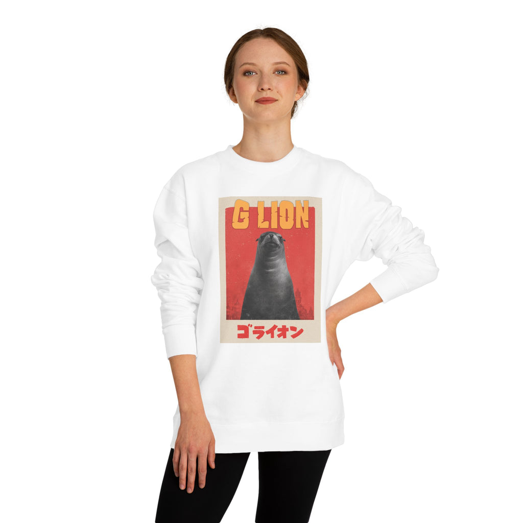 G Lion Vintage Crewneck Sweatshirt — Retro Godzilla Graphic