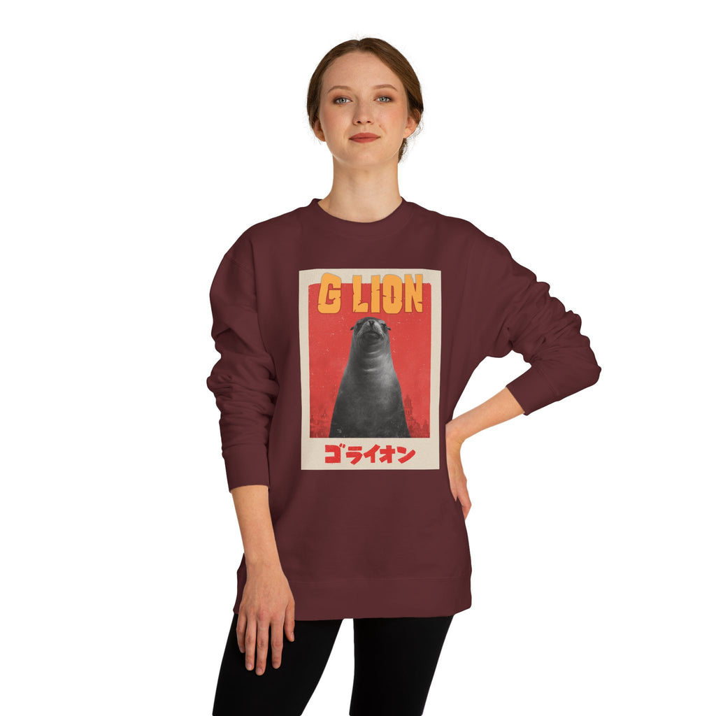 G Lion Vintage Crewneck Sweatshirt — Retro Godzilla Graphic
