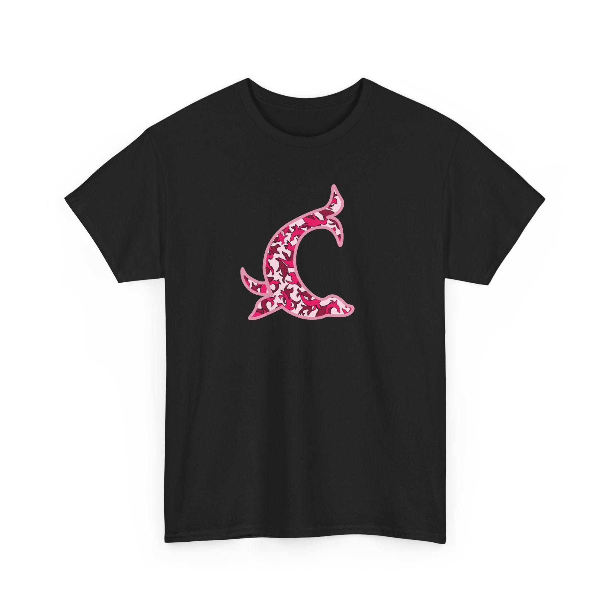Pink Camo Sea Lion T Shirt in Black