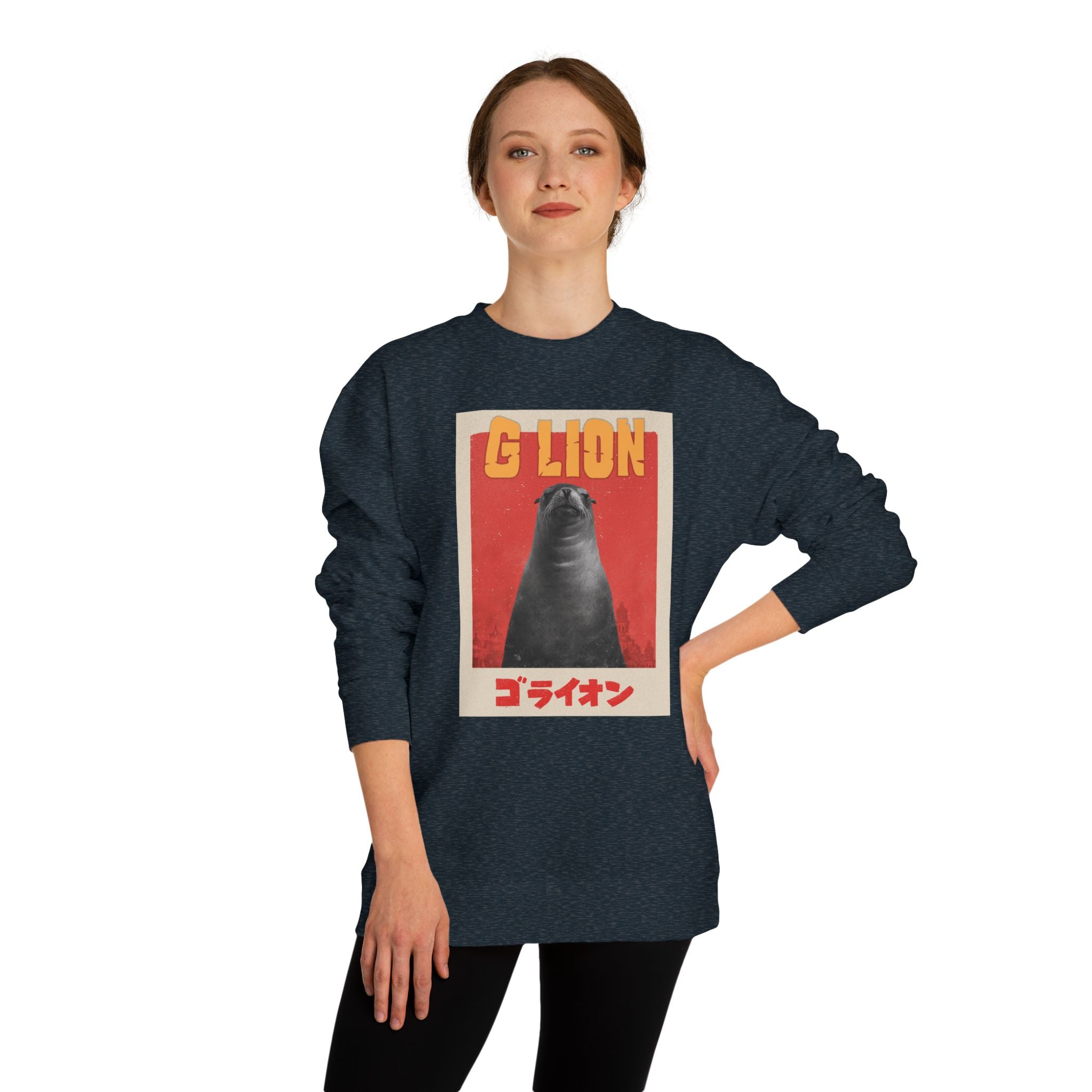 G Lion Vintage Crewneck Sweatshirt — Retro Godzilla Graphic