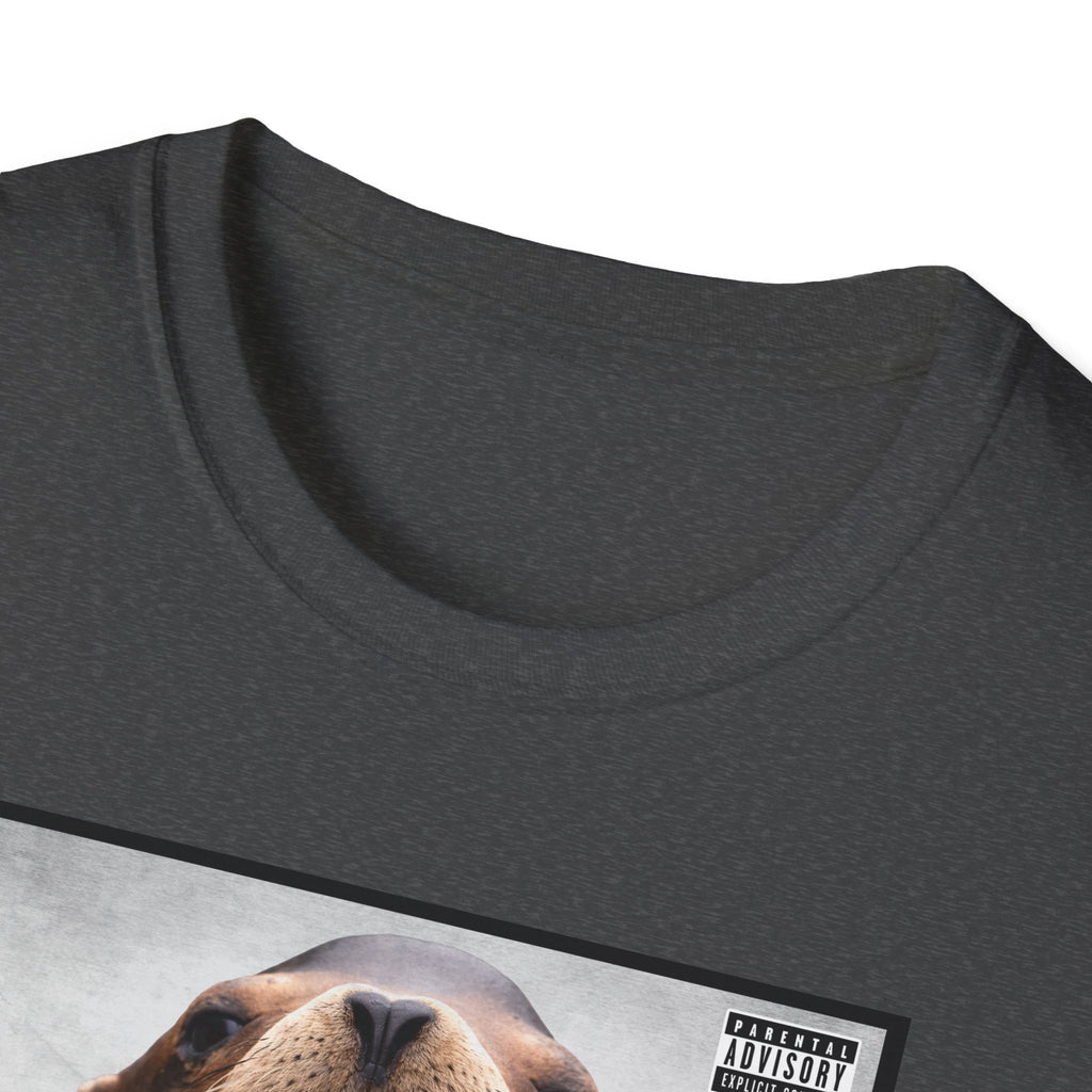 G Lion Graphic T‑Shirt — Bold Lion Face Album Cover Shirt