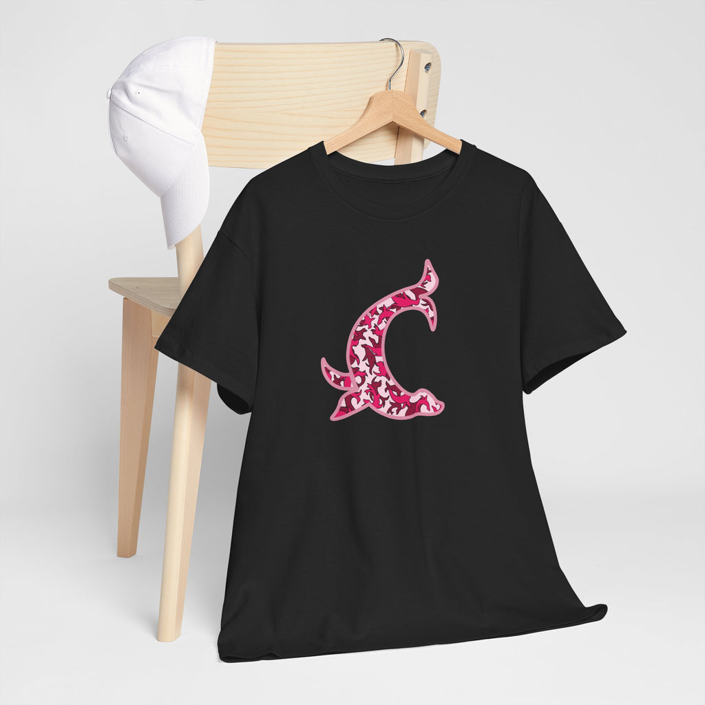 Pink Camo Sea Lion T Shirt in Black