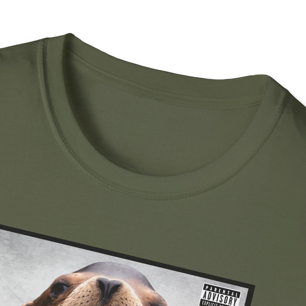 G Lion Graphic T‑Shirt — Bold Lion Face Album Cover Shirt
