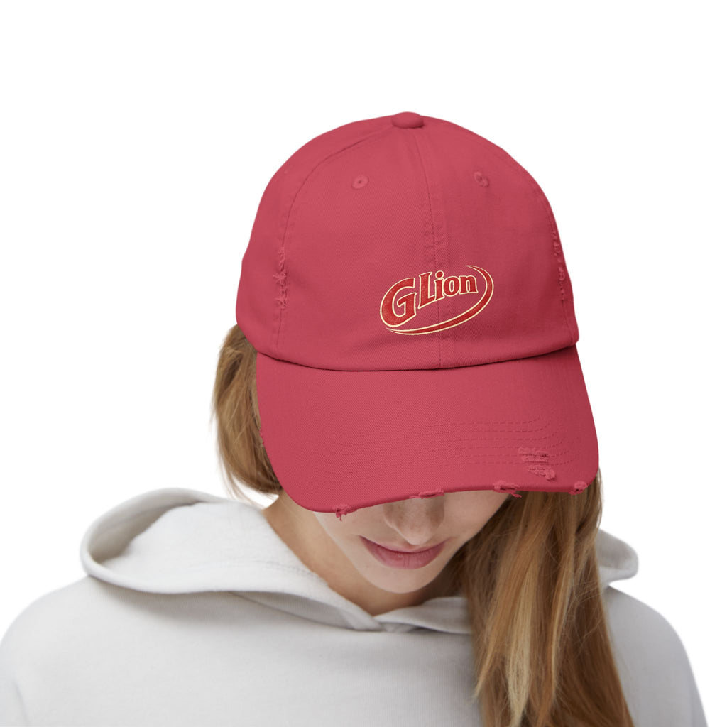 Distressed Dr Pepper Cap — Retro G Lion Logo Baseball Hat