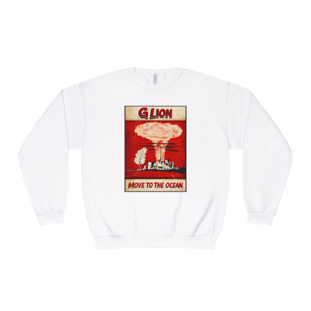 Retro 'G Lion Move to the Ocean' Crewneck Sweatshirt