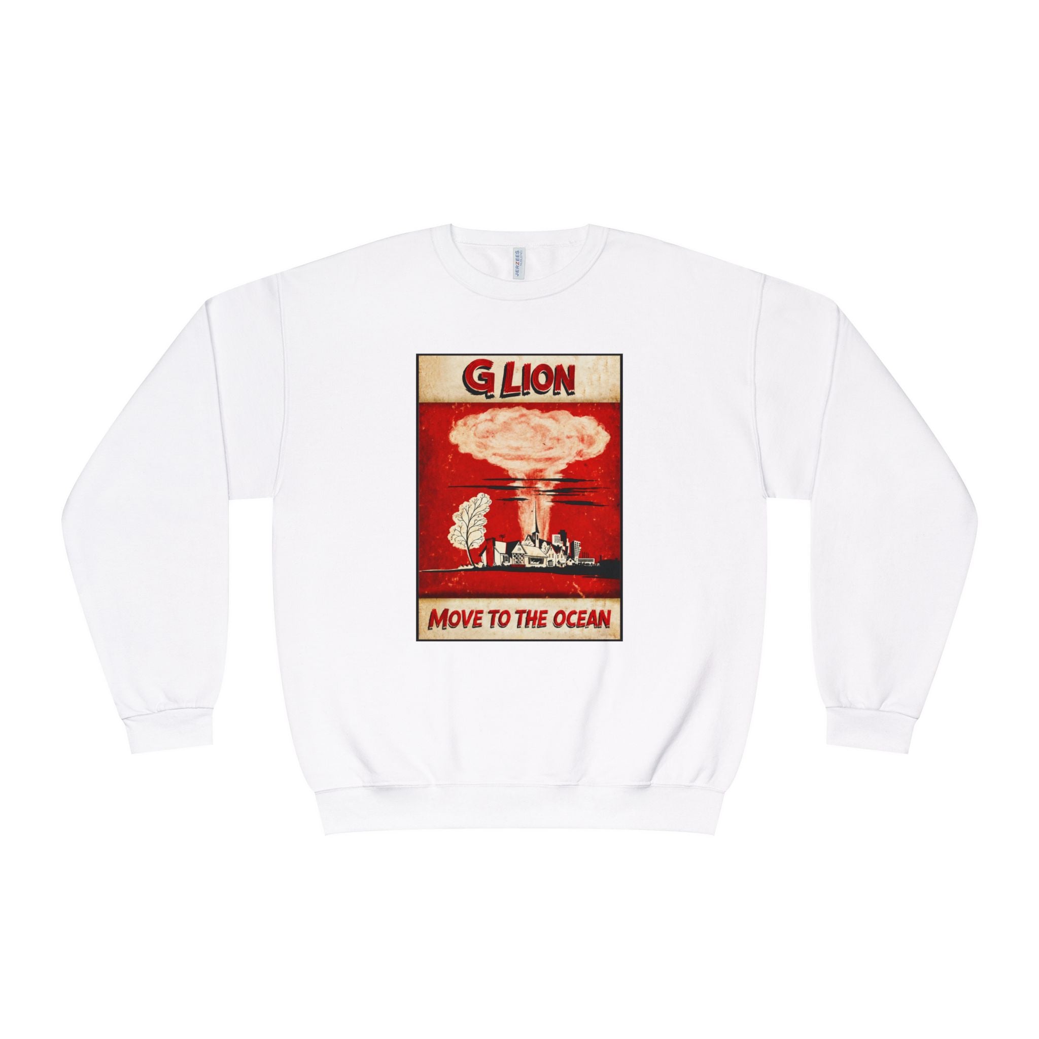 Retro 'G Lion Move to the Ocean' Crewneck Sweatshirt