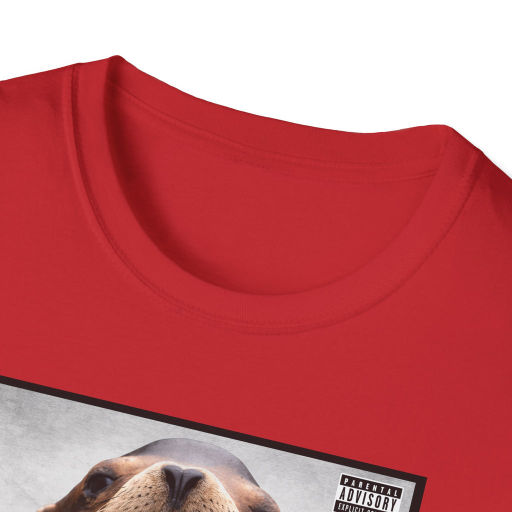 G Lion Graphic T‑Shirt — Bold Lion Face Album Cover Shirt