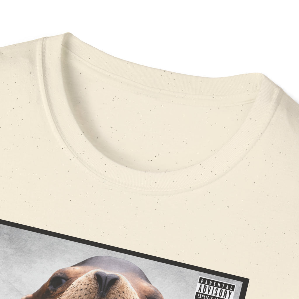 G Lion Graphic T‑Shirt — Bold Lion Face Album Cover Shirt