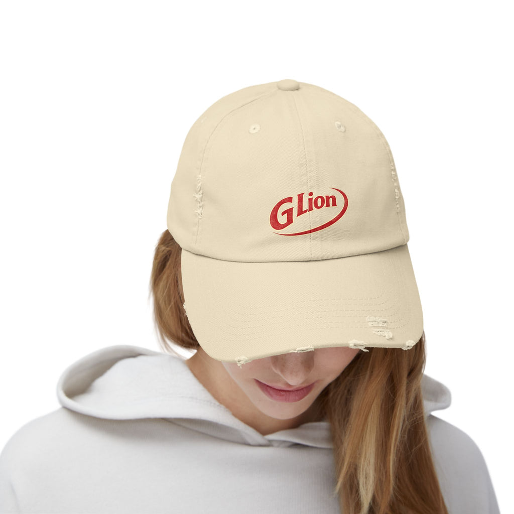 Distressed Dr Pepper Cap — Retro G Lion Logo Baseball Hat
