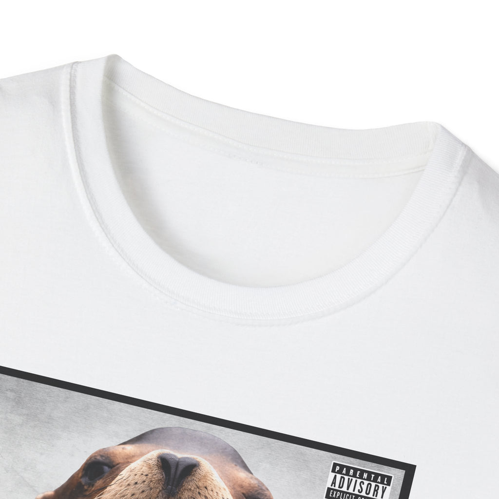 G Lion Graphic T‑Shirt — Bold Lion Face Album Cover Shirt