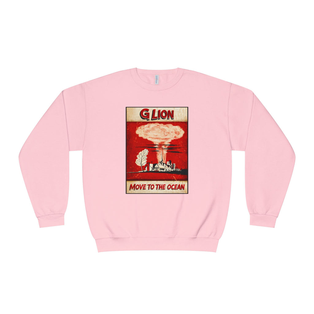 Retro 'G Lion Move to the Ocean' Crewneck Sweatshirt