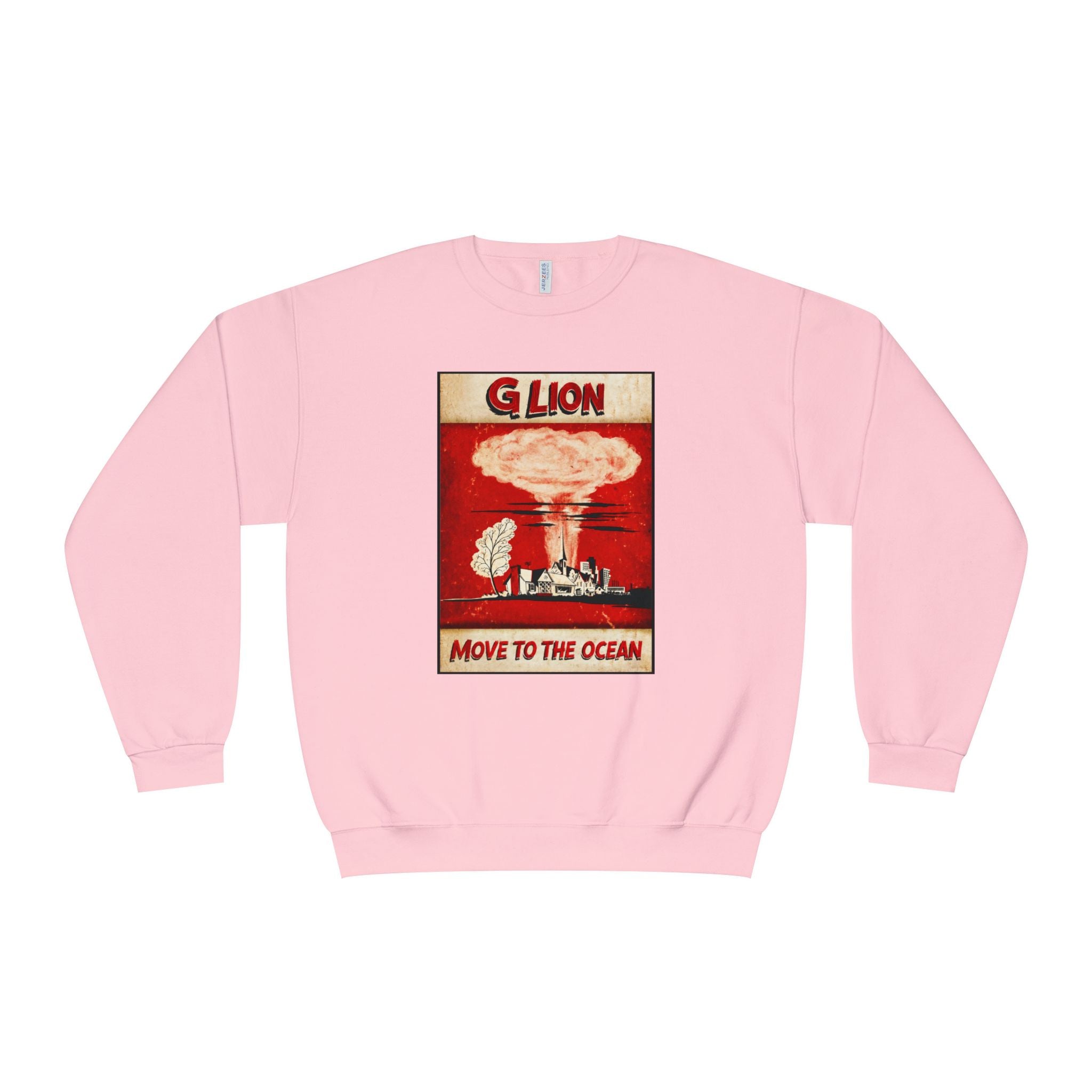 Retro 'G Lion Move to the Ocean' Crewneck Sweatshirt