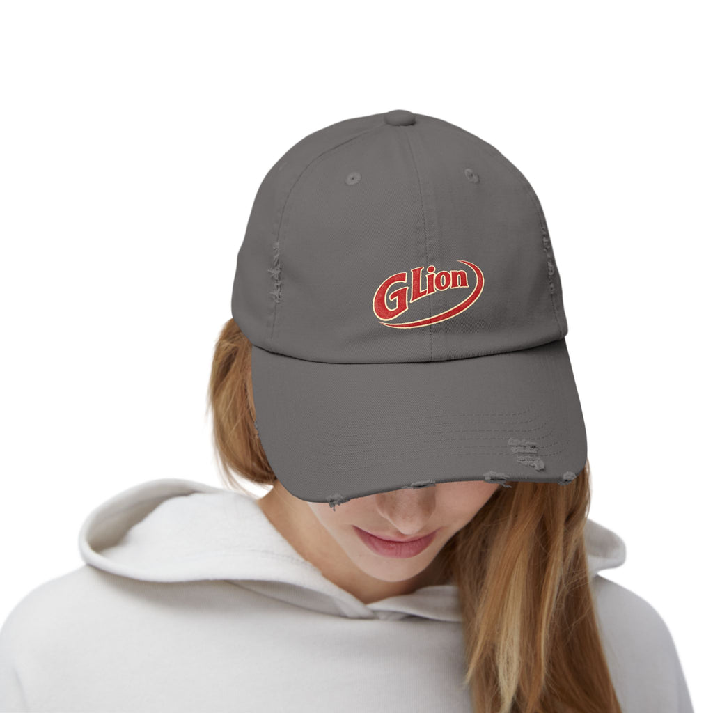 Distressed Dr Pepper Cap — Retro G Lion Logo Baseball Hat